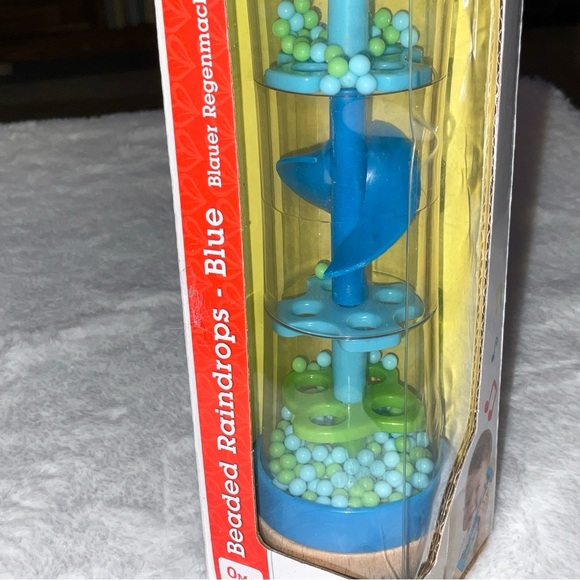 Hape International Baby Beaded Raindrops Blue Soothing Rain Sounds 0-6mBrand New - Picture 9 of 16